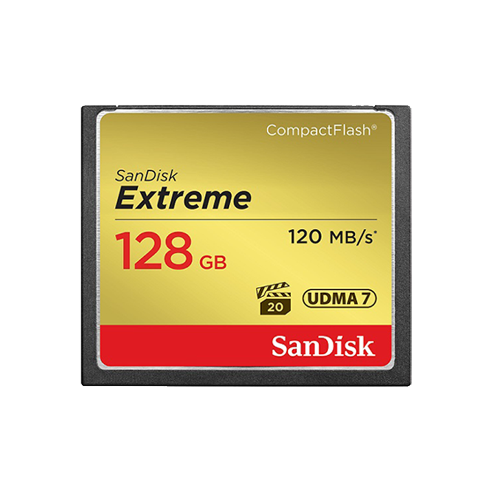 SANDISK EXTREME COMPACTFLASH 128GB VPG20 120MB/S