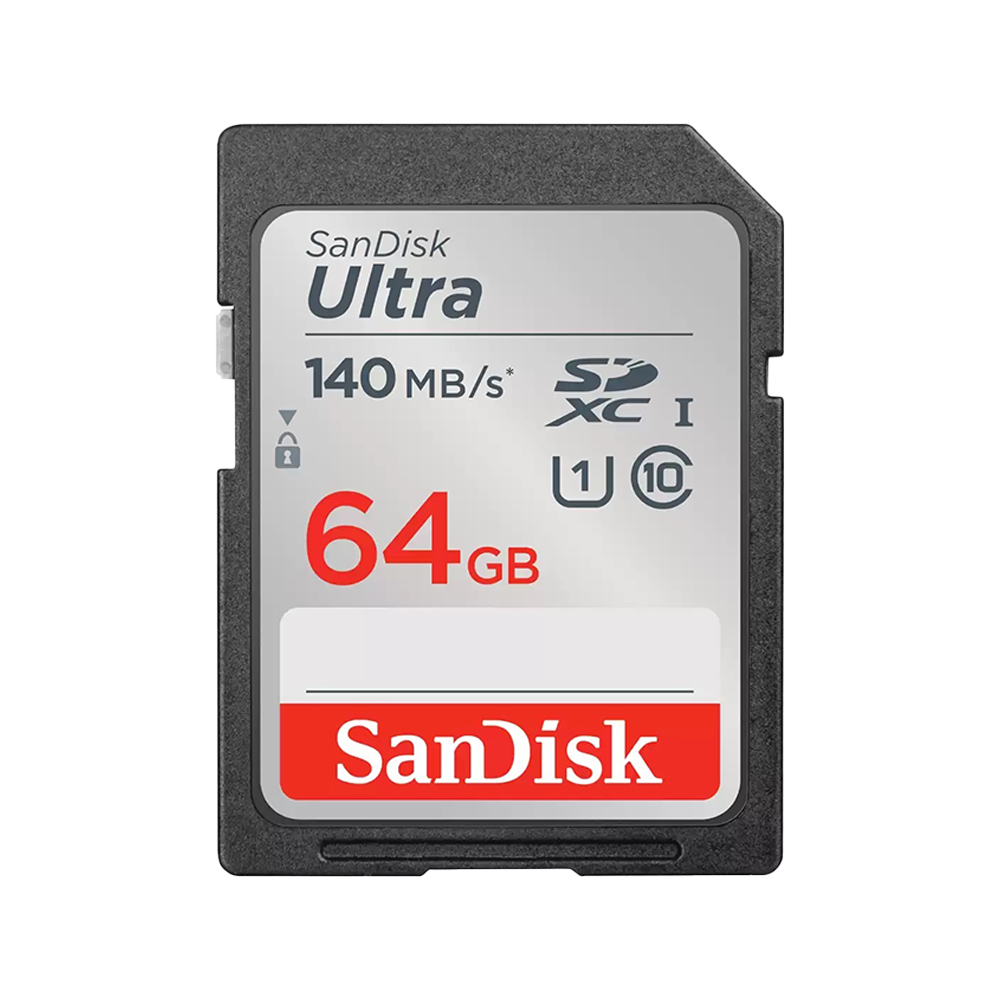 SANDISK ULTRA SDXC 64GB 140MB/S UHS-I C10 MEMORY CARD