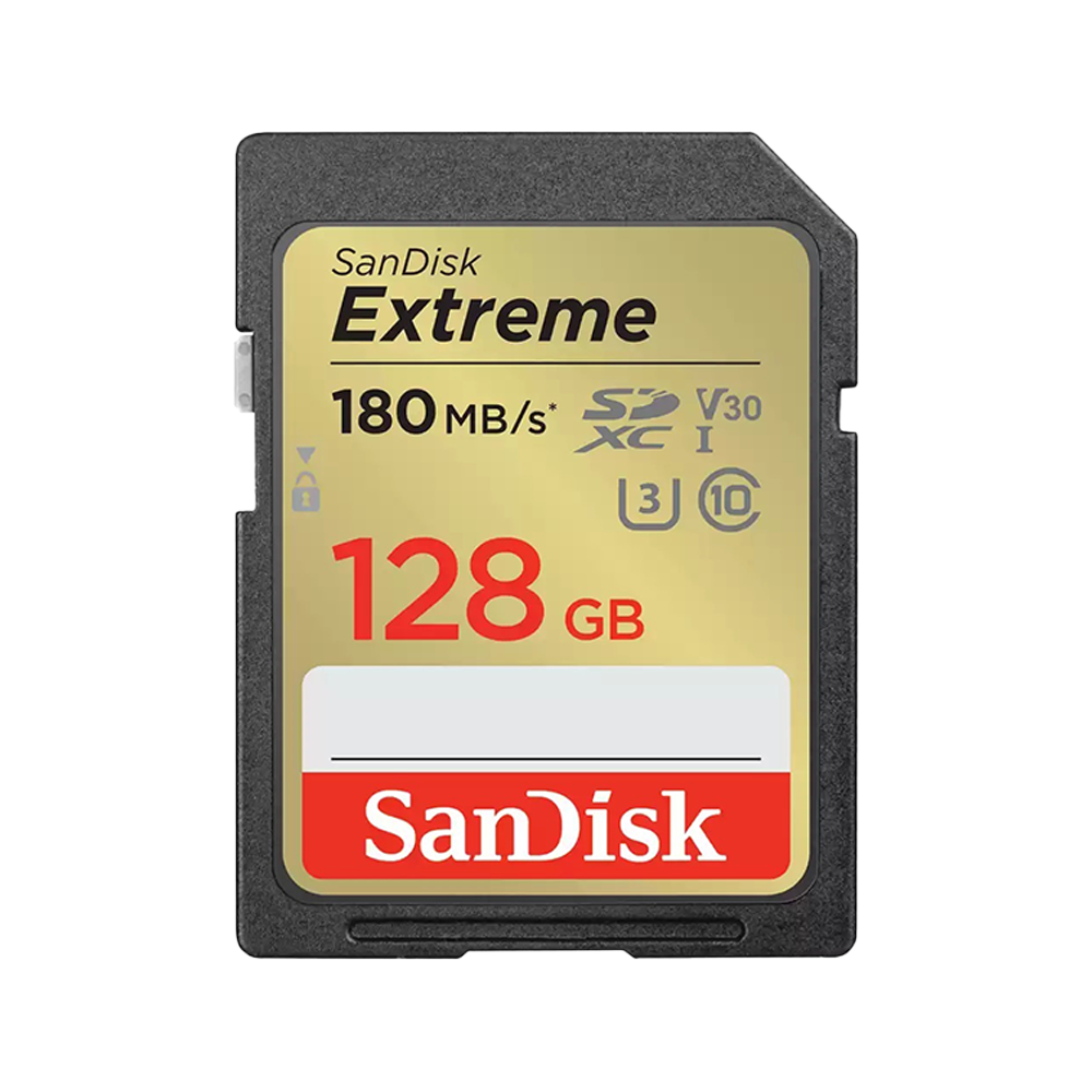 SANDISK EXTREME SDXC 128GB 180MB/S UHS-I MEMORY CARD