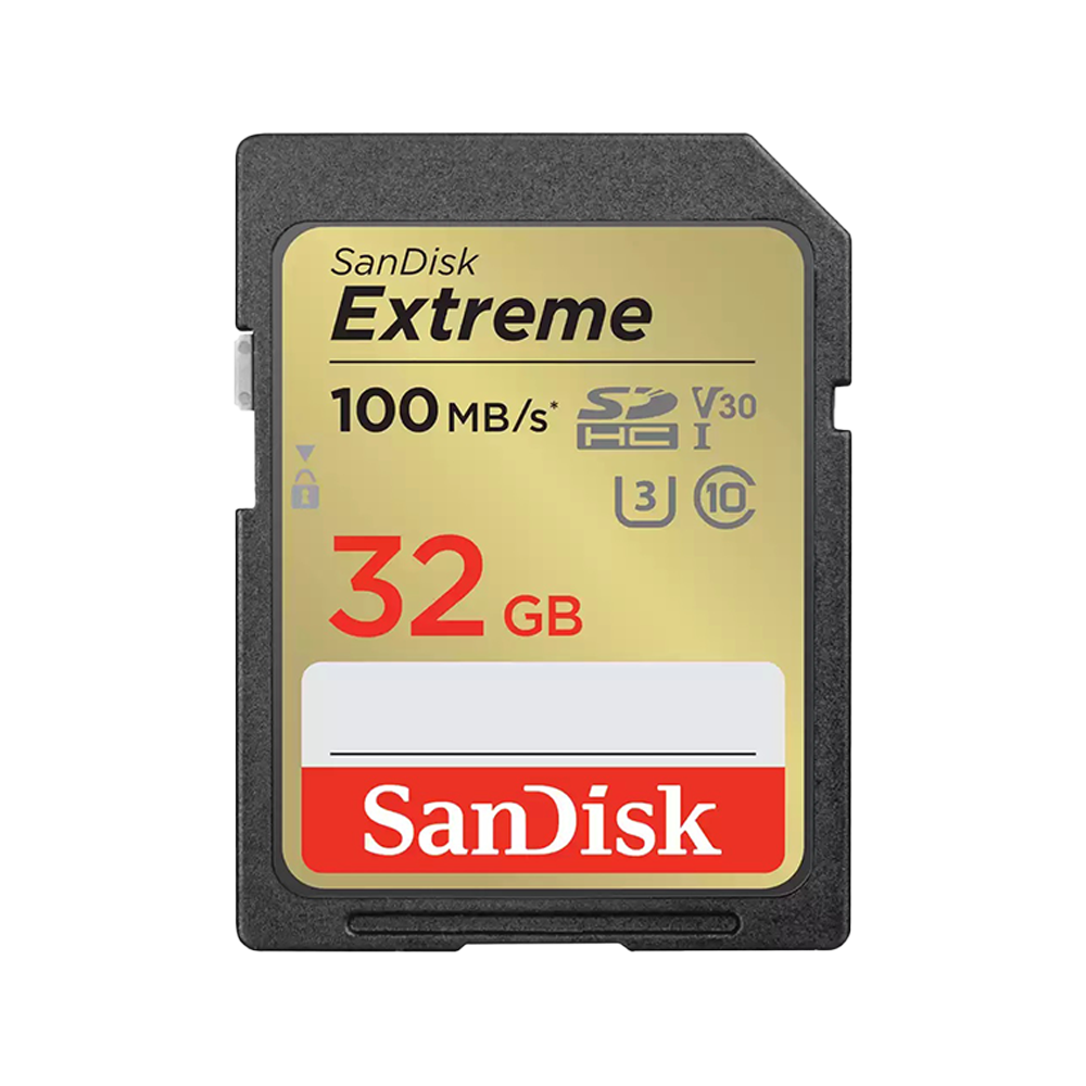 SANDISK EXTREME SDHC 32GB 100MB/S UHS-I MEMORY CARD